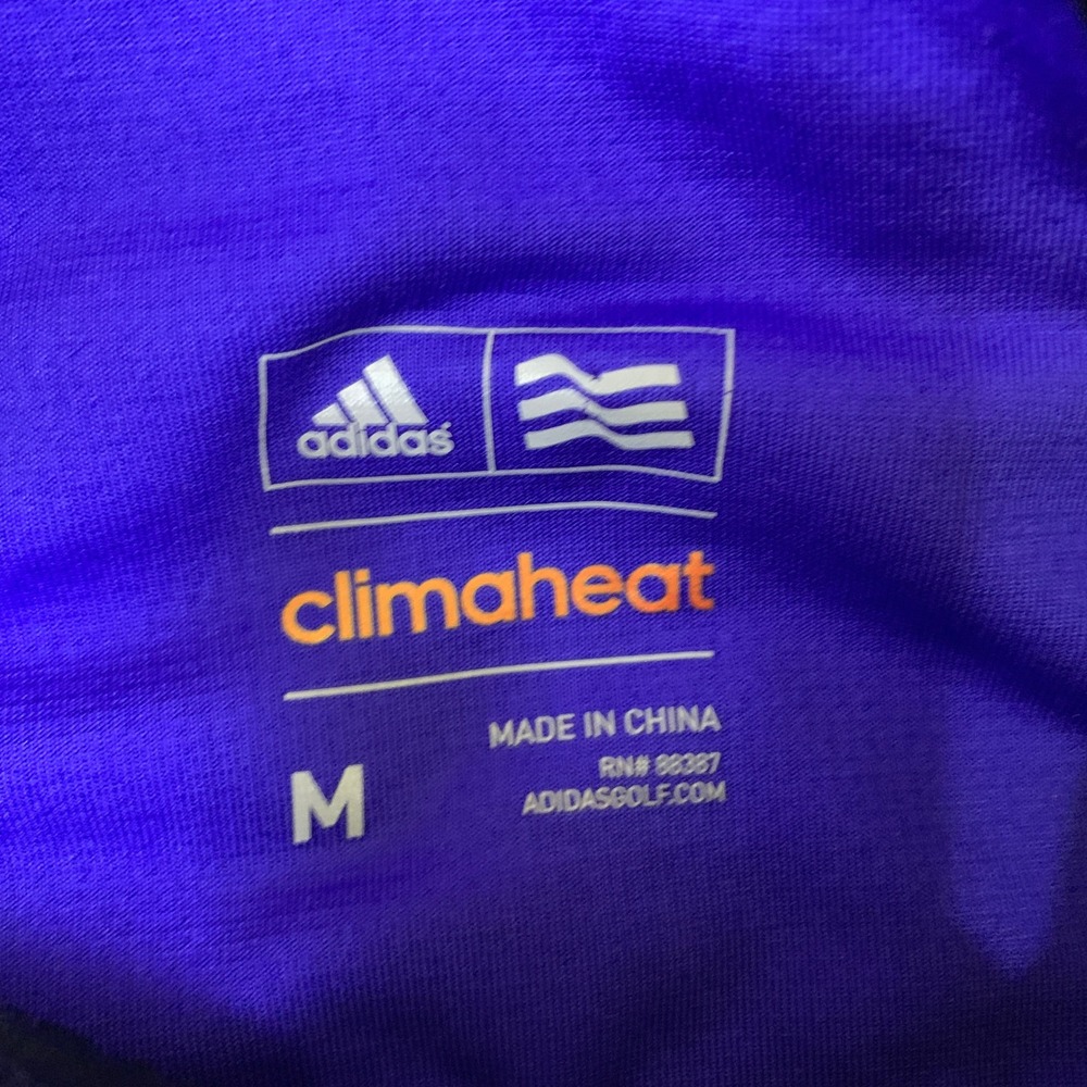 Adidas Climaheat Vest Mens Medium Black Purple Quarter Zip Golf Pullover - Picture 4 of 9